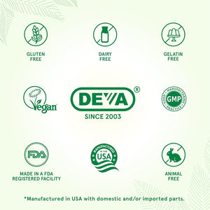 DEVA Vegan Glucosamine MSM & Chondroitin + Turmeric, CMO, Boswellia, Hyaluronic Acid & More, Improved Non-Animal Formula, 90 Tablets
