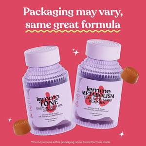 Lemme Tone Metabolism & Body Toning Gummies with Apple Cider Vinegar, Clinically Studied Chromium & B12, Blood Sugar & Weight Management Support, Watermelon Apple Flavor, 60 Count, 30-Day Supply