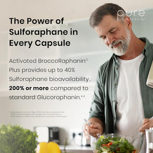 Pure Therapro Rx Extra Strength Sulforaphane Supplement from Broccoli Seed Extract | Made in USA | ONE Capsule per Serving (Other Brands Are 2 Caps!) | 3Rd Party Tested | Oncoprotect ES