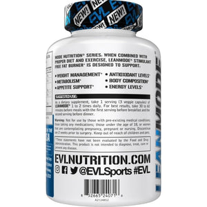 EVL Weight Loss Support Pills - Premium Multipurpose Appetite Metabolism and Fat Loss Support for Men and Women - Leanmode with Green Coffee Bean Extract CLA and Garcinia Cambogia - 50 Servings