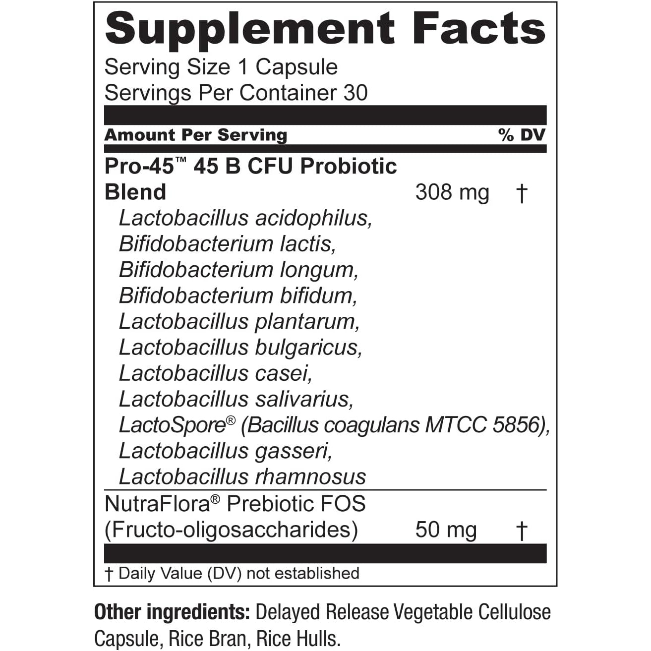 Live Conscious PRO45 Probiotics for Women & Men: Comprehensive Formula, 45 Billion CFU, 11 Strains, Dairy Free - W/Prebiotics and Probiotics - Promotes Immune & Gut Health - 30 Veggie Caps