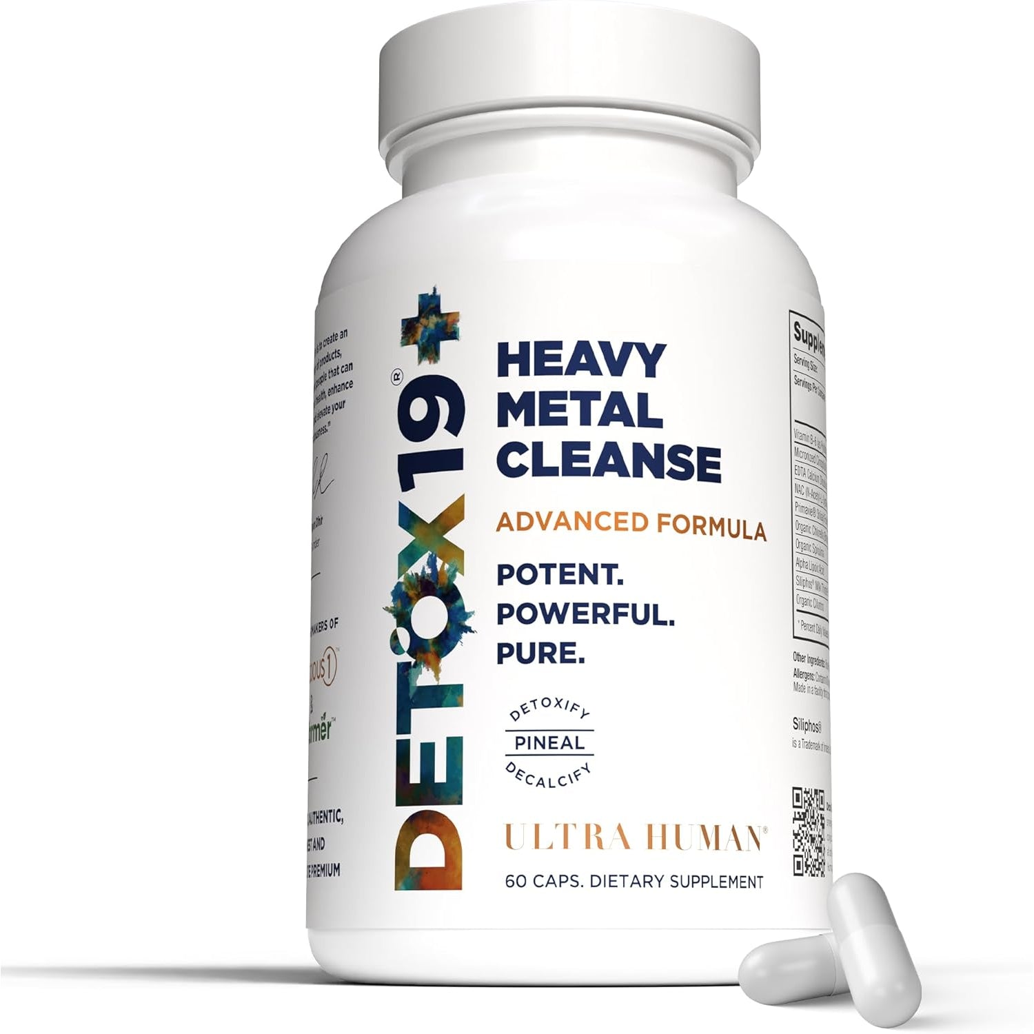 Ultra Human Daily Wellness Support – Heavy Metal Detox Cleanse, with Zeolite, Shilajit, Organic Chlorella & Spirulina, NAC & Alpha Lipoic. Supports Daily Detox, Cognition, Immune System -(Made in USA)