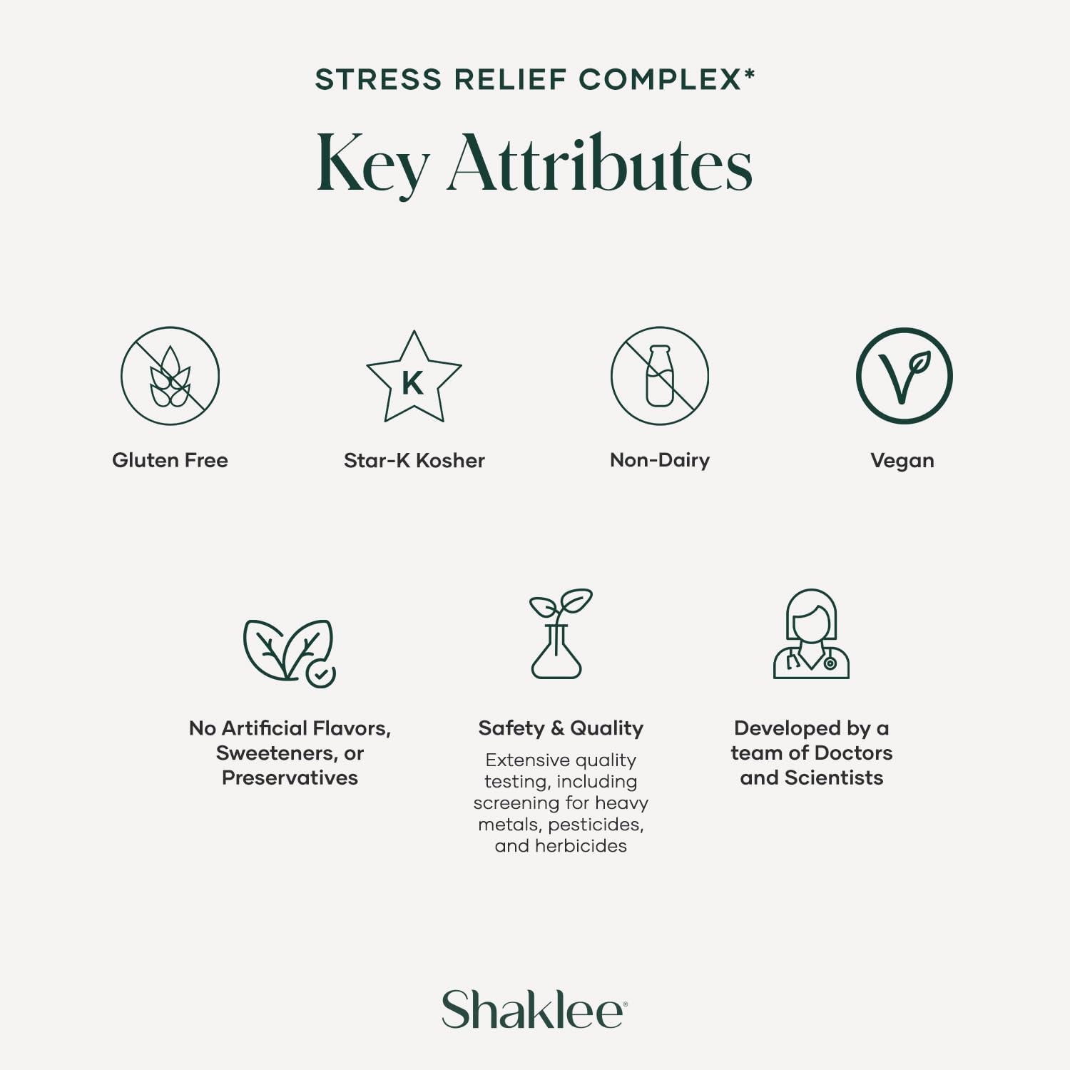 Shaklee - Stress Relief Complex - Calming Blend of L-Theanine, Ashwagandha, Beta-Sitosterol, and L-Tyrosine - Promotes Relaxation without Drowsiness - 1 Caplet Daily - Adults Supplement - 30 Caplets