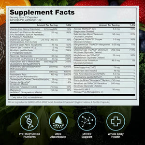 Pure Therapro Rx Methylated Multivitamin for Men and Women | Made in USA | Methyl Multi without Iron Methyl B12 & Methylfolate | 240 Capsules, 4-Month Supply