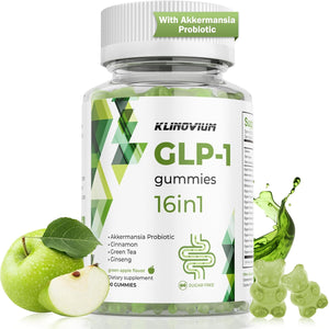 GLP1 Supplement | GLP Gummies Activates GLP-1 & AMPK with Akkermansia Probiotics, Berberine&More,Gut Health, Energy & Metabolism - 1 Pack, 90 Gummies