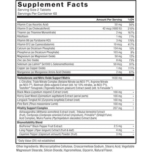 Force Factor Test X180 Alpha V2 T-Support for Men, T-Supplement to Help Build Strength, Boost Nitric Oxide, and Support Daily Performance, 120 Tablets