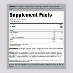 Piping Rock Melatonin Gummies 10Mg | 70 Count | Berry Flavor Supplement | Vegan, Non-Gmo, Gluten Free