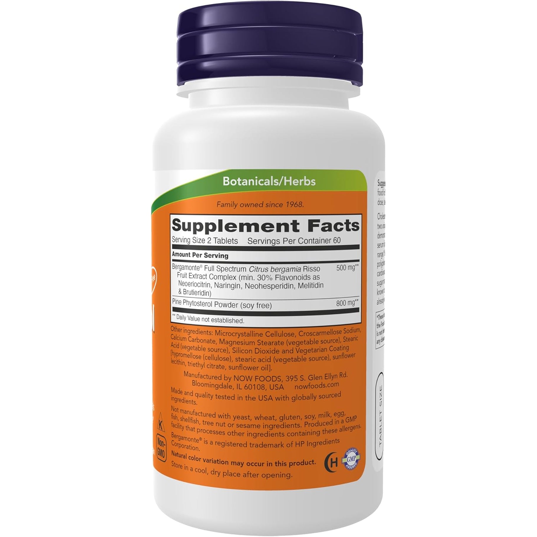 NOW Foods Supplements, Cholesterol Pro™ with Bergamonte™ and Plant Sterols, Cardiovascular Health*, 120 Tablets