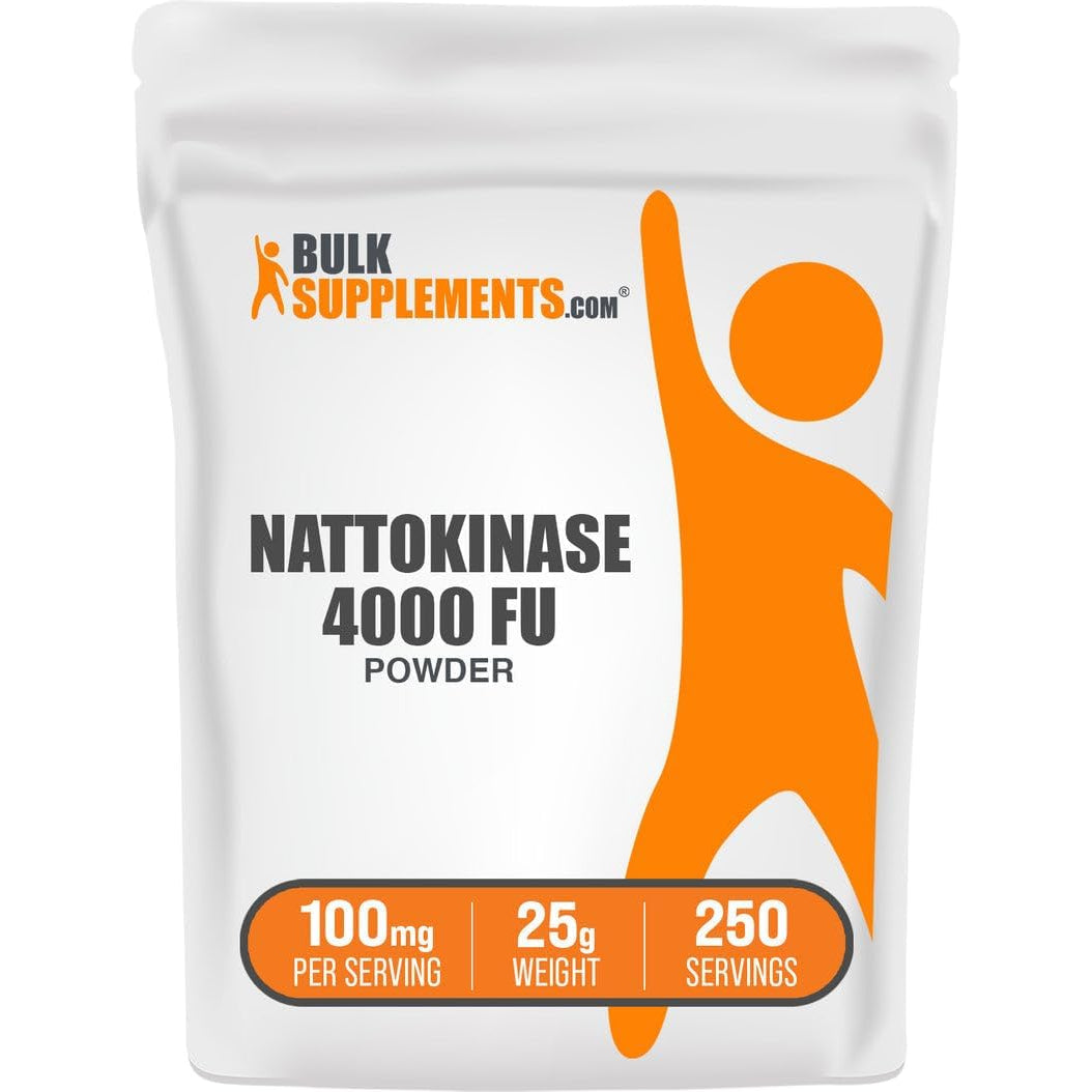 Bulksupplements.Com Nattokinase Powder - Natto Powder, Nattokinase Supplement, Nattokinase 4000 FU - Sourced from Natto Extract, 100Mg per Serving, 25G (0.88 Oz) (Pack of 1)