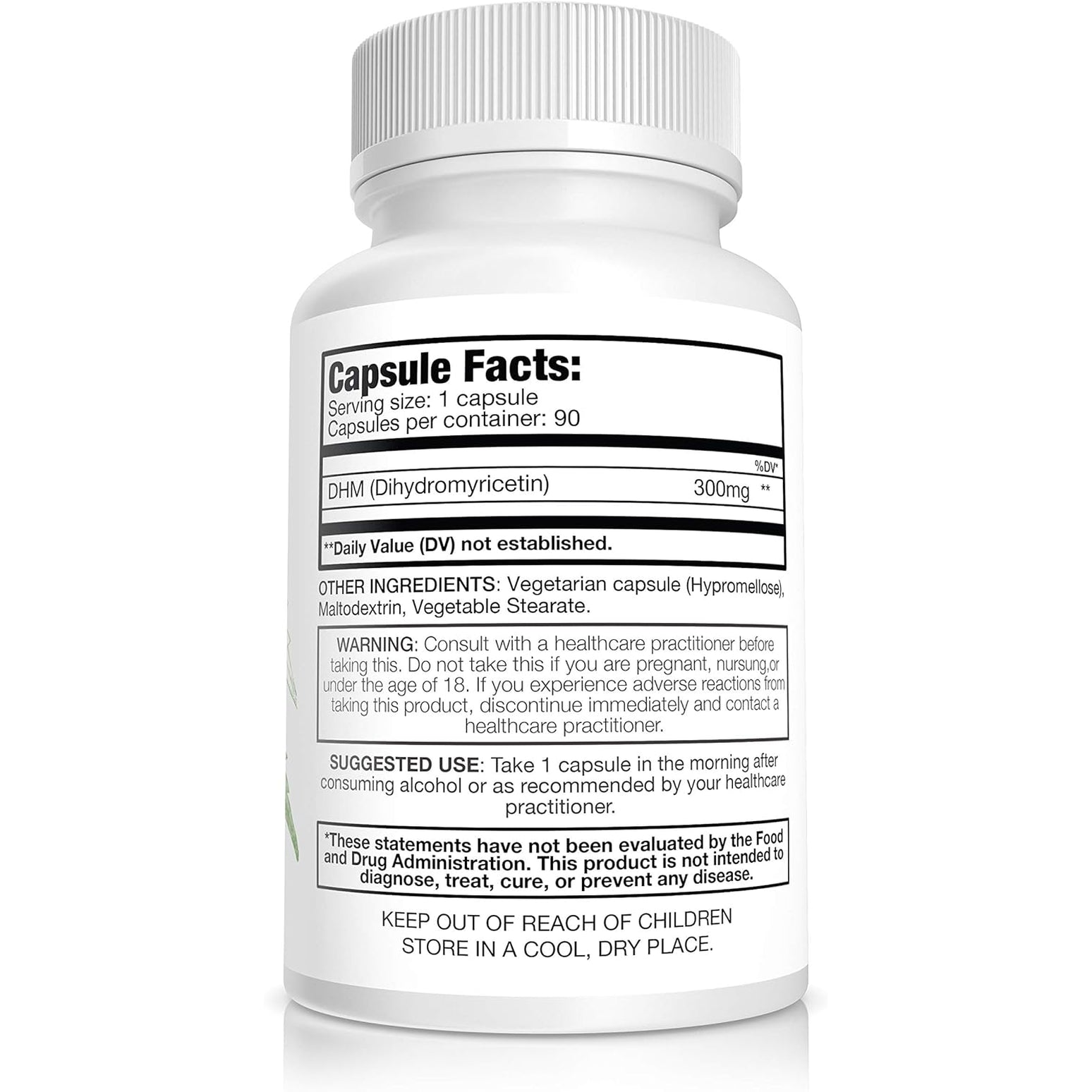 Pure Nootropics Dihydromyricetin (DHM) 300 Mg Capsules | Hovenia Dulcis Extract | 90 Veg Cap Value Pack | Support Liver Health | after Alcohol Support | Party Smart