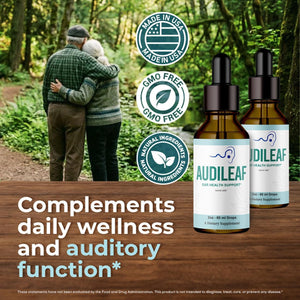 Audileaf Drops – Advanced Audileaf Drops Liquid Premium Formula All Natural Ear Health Support, Audileafdrops Daily Support Maximum Strength General Health & Wellness, 1 Bottle for 1 Month