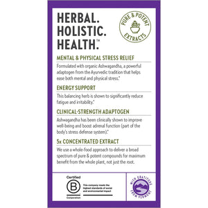 New Chapter Organic Ashwagandha Supplement, One Capsule a Day of Adaptogens for Stress Relief, Mood Support, & Energy, Vegan, 60 Count