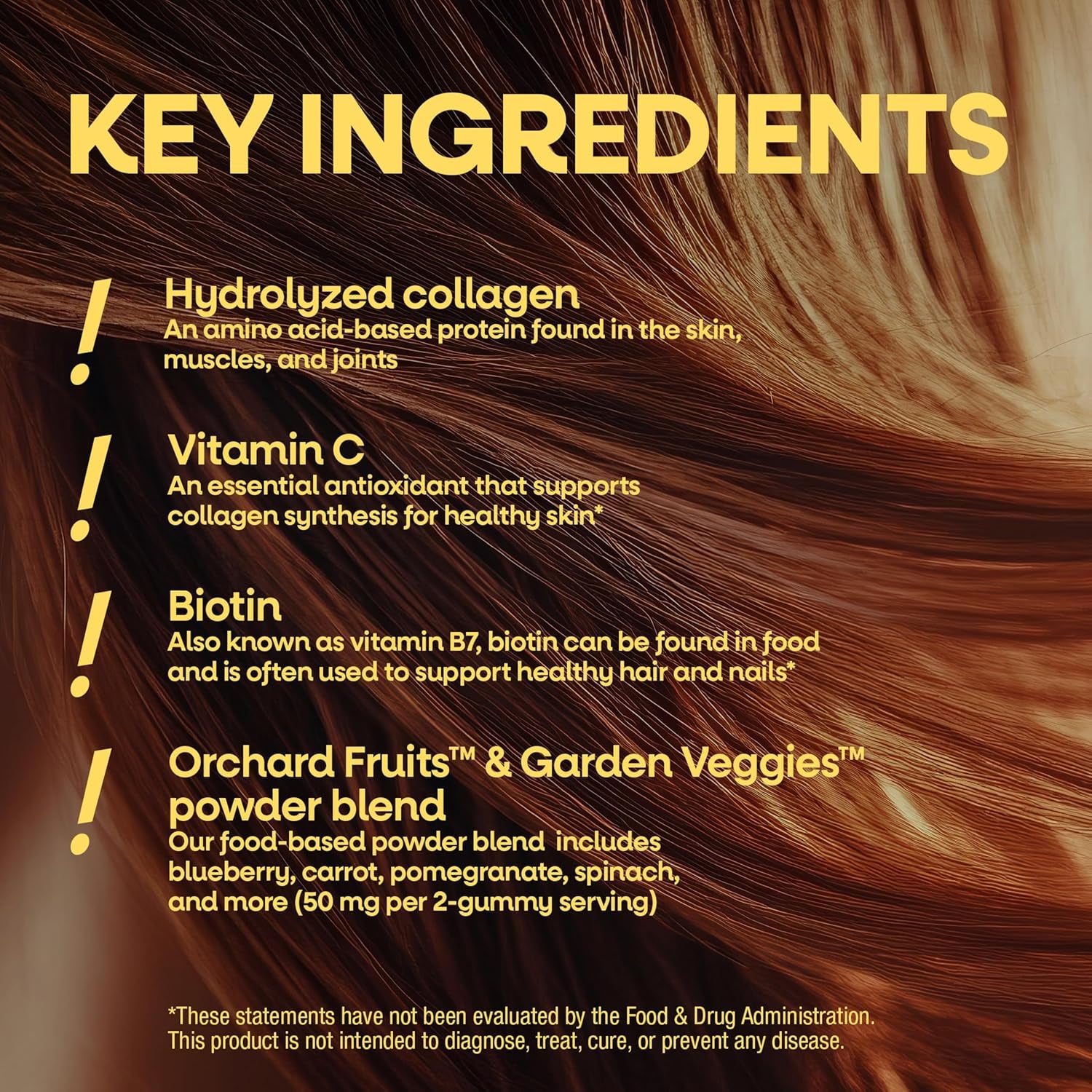 Nature'S Way Alive! Hair, Skin & Nails Gummies with Collagen and Biotin, Advanced Beauty Formula Supplement with Antioxidant Vitamins C & E*, Strawberry Flavored, 60 Gummies