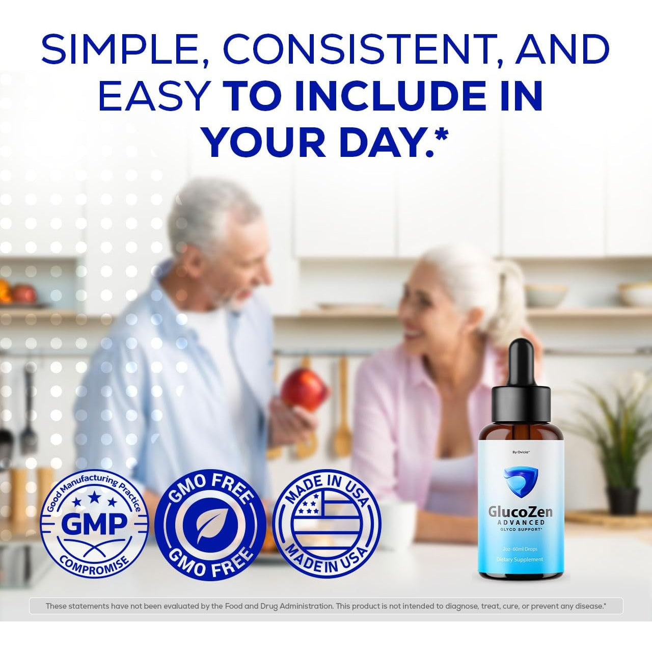 Glucozen Drops - Official Glucozen Oral Liquid Drops Advanced Premium Formula Maximum Strength, All Natural Ingredients Vitamins for Overall Health & Wellness, 1 Bottle for 1 Month