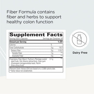 Integrative Therapeutics Fiber Formula - Colon Support Supplement for Healthy Digestion* - Good Source of Dietary Fiber for Gut Health Support* - Dairy-Free & Vegan - 120 Capsules (24 Servings)