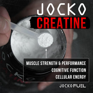 Jocko Fuel Creatine Monohydrate, Pure Micronized Powder for Men & Women, Supports Muscle Growth, Strength, Recovery & Cognition, Unflavored, 450 Grams, 90 Servings