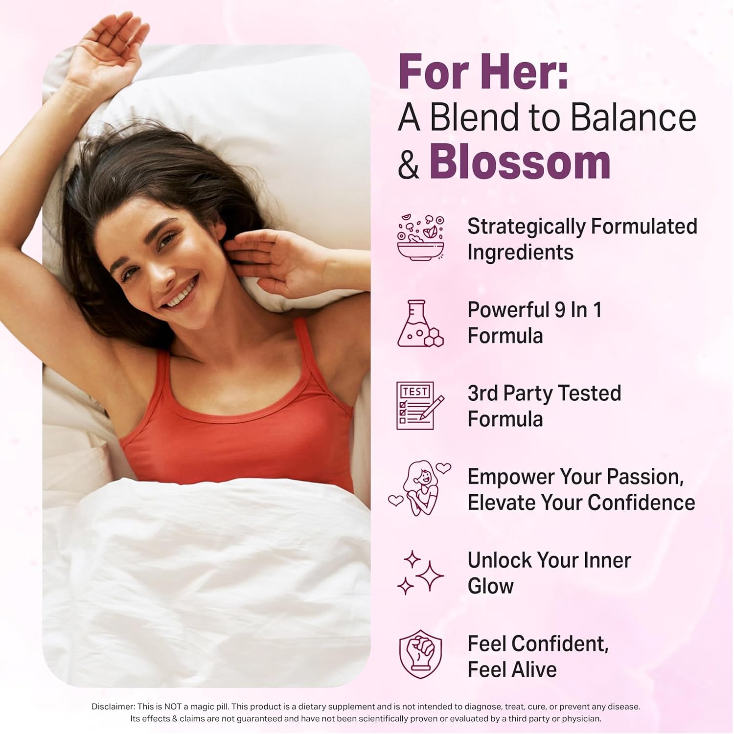 Libido for HER - Libido Booster for Women to Boost Desire, Intimacy, Lust - 3Rd Party Tested Supplement to Support Women'S Health, Energy Assist | 3Rd Party Tested Supplement - 60 Capsules