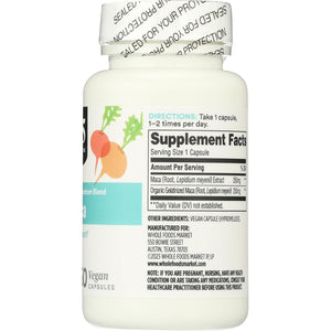365 by Whole Foods Market, Maca Standardized + Full Spectrum Blend, Libido Support, Vegan Capsules, 60 Count