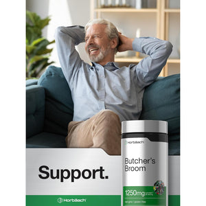 Horbaach Butchers Broom Capsules | 120 Count | Non-Gmo, Gluten Free | Traditional Herb Root Extract Supplement