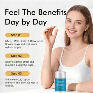 Wonderfeel Youngr NMN Supplement – with Quercettine, TMG & Resveratrol | Vegan Capsules for Daily Nutritional Use, 60 Count