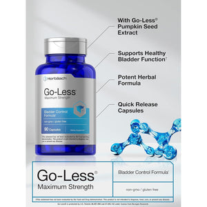 Horbäach Go Less Bladder Control Supplement | 90 Capsules | Maximum Strength Pills for Women and Men | Non-Gmo & Gluten Free Formula