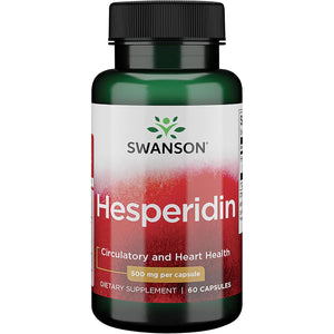 Swanson Hesperidin - Citrus-Derived - Cardiovascular & Hearth Health Support- Contributes to Muscle Recovery* - Features Antioxidant Properties - Gluten Free & Non-Gmo - 60 Capsules