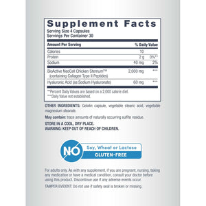 Neocell Joint Complex Supplement | 120 Capsules | plus Hyaluronic Acid | Collagen Type II | Advanced Formula