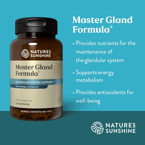 Nature'S Sunshine Master Gland, 120 Capsules | Provides Complete Nutritional Support for Every Gland in the Body, Helps Support Energy Metabolism
