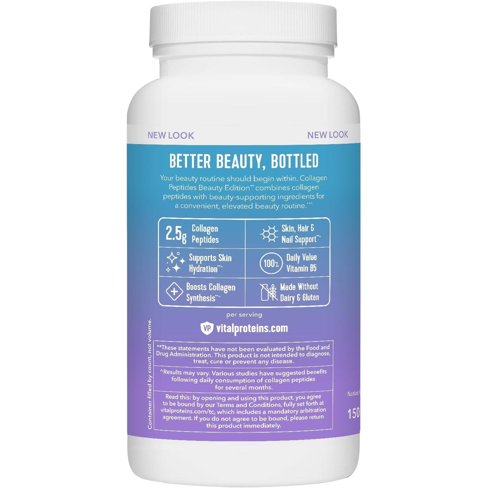 Vital Proteins Collagen Peptides Beauty Edition Capsules, 2.5G of Collagen per Serving with Biotin and Vitamin C, 30 Servings