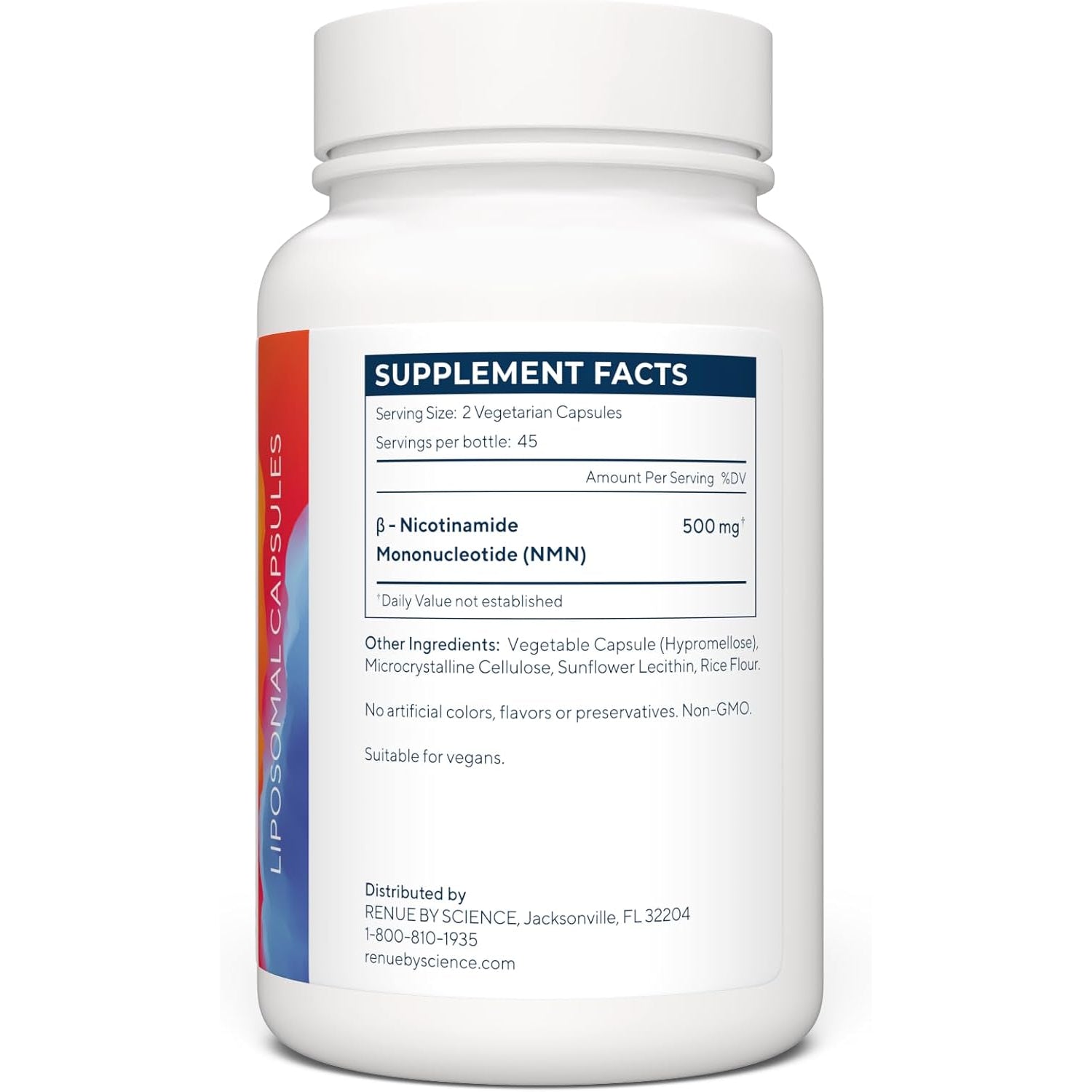 Renue by Science NMN Supplement | 90 Liposomal NMN Capsules - 500Mg NMN Nicotinamide Mononucleotide per Serving | Bioavailable Formula for Increased Absorption | Manufactured in the USA