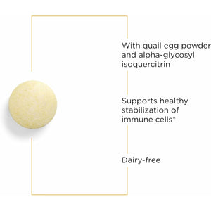 Integrative Therapeutics Allqlear - Seasonal Supplement for Immune Support *- Quail Egg Powder Blend - Dairy-Free - Berry Flavored, 60 Chewable Tablets (30 Servings)
