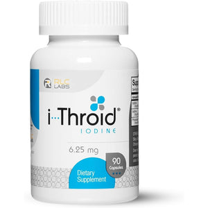 RLC Labs I-Throid 6.25 Mg - Thyroid Supplements for Hypothyroidism, Lodine/Iodide Supplements for Thyroid, Support Healthy Metabolism, Thyroid Support for Women and Men - 90 Vegetarian Capsules