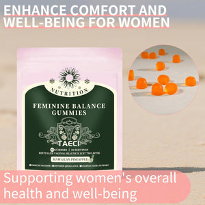 Feminine Balance Gummies for Women – Daily Ph & Probiotic Support with Pineapple & Vitamin C, Supports Flora & Immune Health, Vegan & Gluten-Free, 60 Gummies (30-Day Supply)