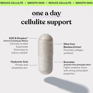 Lemme Smooth anti Cellulite Capsules for Women, Smooth Legs & Thighs, Reduce Cellulite & Crepey Skin W/Clinically Studied SOD & Silica (1 Month Supply 30 Ct)