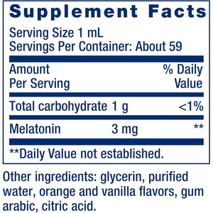 Life Extension Fast-Acting Liquid Melatonin (Citrus-Vanilla Flavor), 3 Mg, Optimal Sleep Support, Healthy Circadian Rhythms, Cellular Defense, Gluten-Free, Non-Gmo, 2 Fl Oz