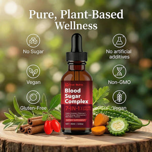 Blood Sugar Complex, 7-In-1 Formula Blood Sugar Support Supplement with Berberine, Ceylon Cinnamon, Chromium, Bitter Melon, Turmeric, Ginseng, Glucomannan (1PCS)