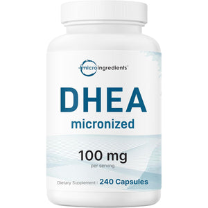 Micro Ingredients DHEA 100 Mg per Serving, 240 Capsules | Micronized DHEA Supplement for Women & Men | Non-Gmo, Gluten Free, Soy Free