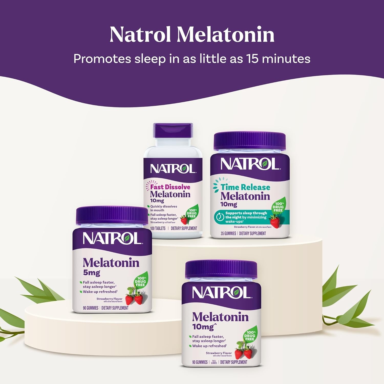 Natrol Fast Dissolve Melatonin 1 Mg, Sleep Support for Adults