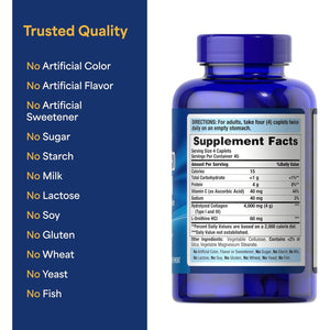 Puritan'S Pride Hydrolyzed Collagen Pro-Structural Protein for Men and Women 1000Mg, Dietary Supplement for Skin, Bones and Joints, 180 Caplets