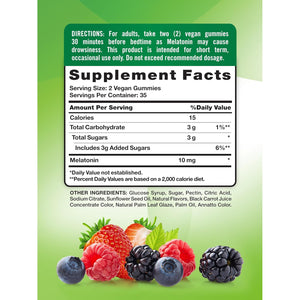 Nature'S Truth Melatonin 10Mg Gummies | 70 Count | Berry Flavor | Vegan, Non-Gmo, and Gluten Free Supplement