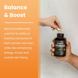 Nutrachamps USDA Organic Maca Root Capsules for Women & Men, 2100Mg, 180 Capsules, Black, Red & Yellow, Peruvian Maca Peruana, Extra Strength Pure Premium Gelatinized Root Powder Supplement