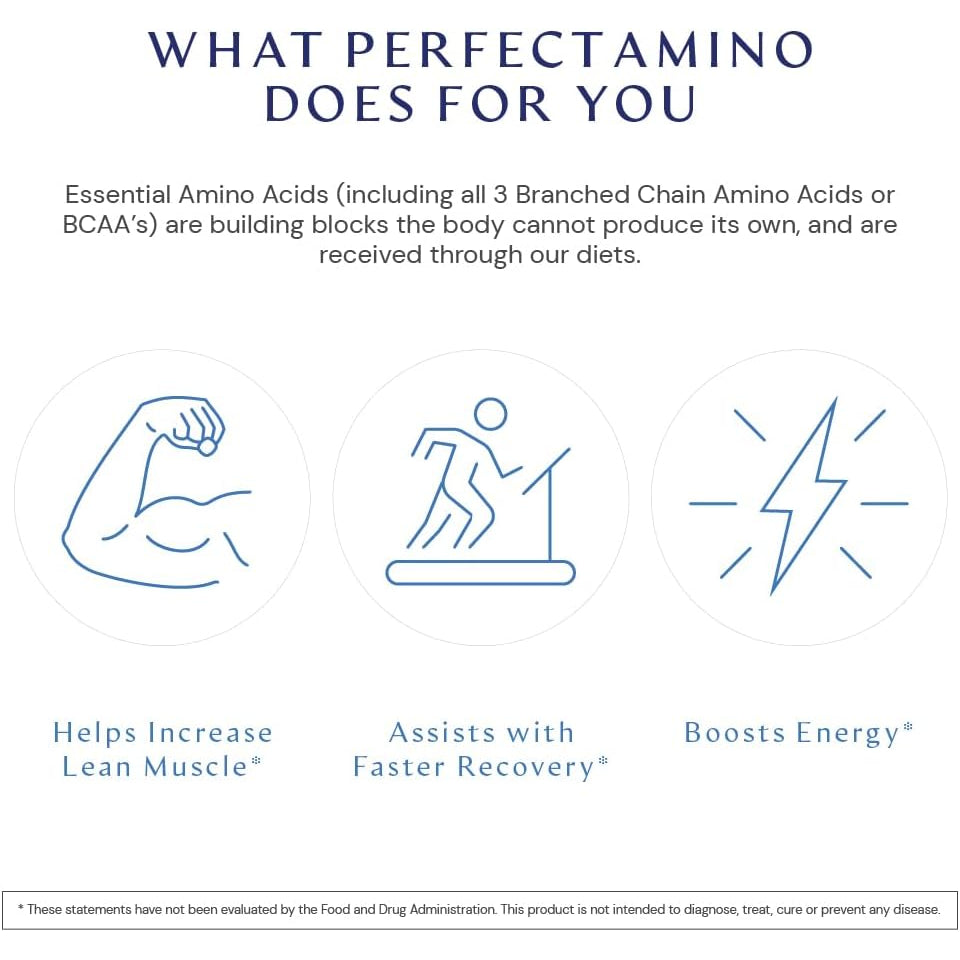 Bodyhealth Perfectamino (300 Ct) Easy to Swallow Tablets, Essential Amino Acids Supplement with Bcaas, Vegan Protein for Pre/Post Workout & Muscle Recovery with Lysine, Tryptophan, Leucine, Methionine