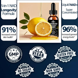 NAD Supplements for Women & Men, Liposomal NAD Nicotinamide Riboside Resveratrol 900Mg W. B3 Vitamin Quercetin TMG, Liquid Resveratrol NAD plus Supplement for Anti-Aging Energy Focus Longevity