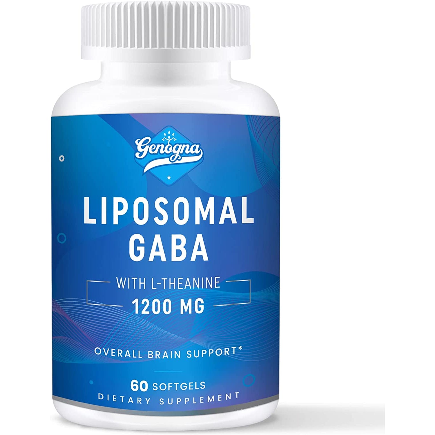GABA with L-Theanine Supplement 1200Mg - High Bioavailable Liposomal GABA Supplements, 60 Capsules for Adults