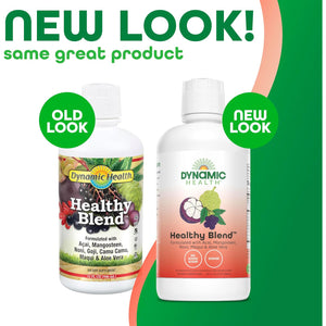 Dynamic Health Healthy Blend with Acai, Mangosteen, Noni, Maqui & Aloe Vera, No Additives, Immune System Support, Antioxidant, Vegan, Gluten Free, Non-Gmo, 32 Fl Oz