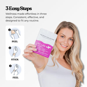 The Patch Collection® - Jet Lag Patch for Day & Night Time Zone Changes | Melatonin, Valerian Root, Passion Flower, Magnesium, Vitamin B1, B2, B3, Turmeric | 100% Natural & Vegan (Pack of 4)