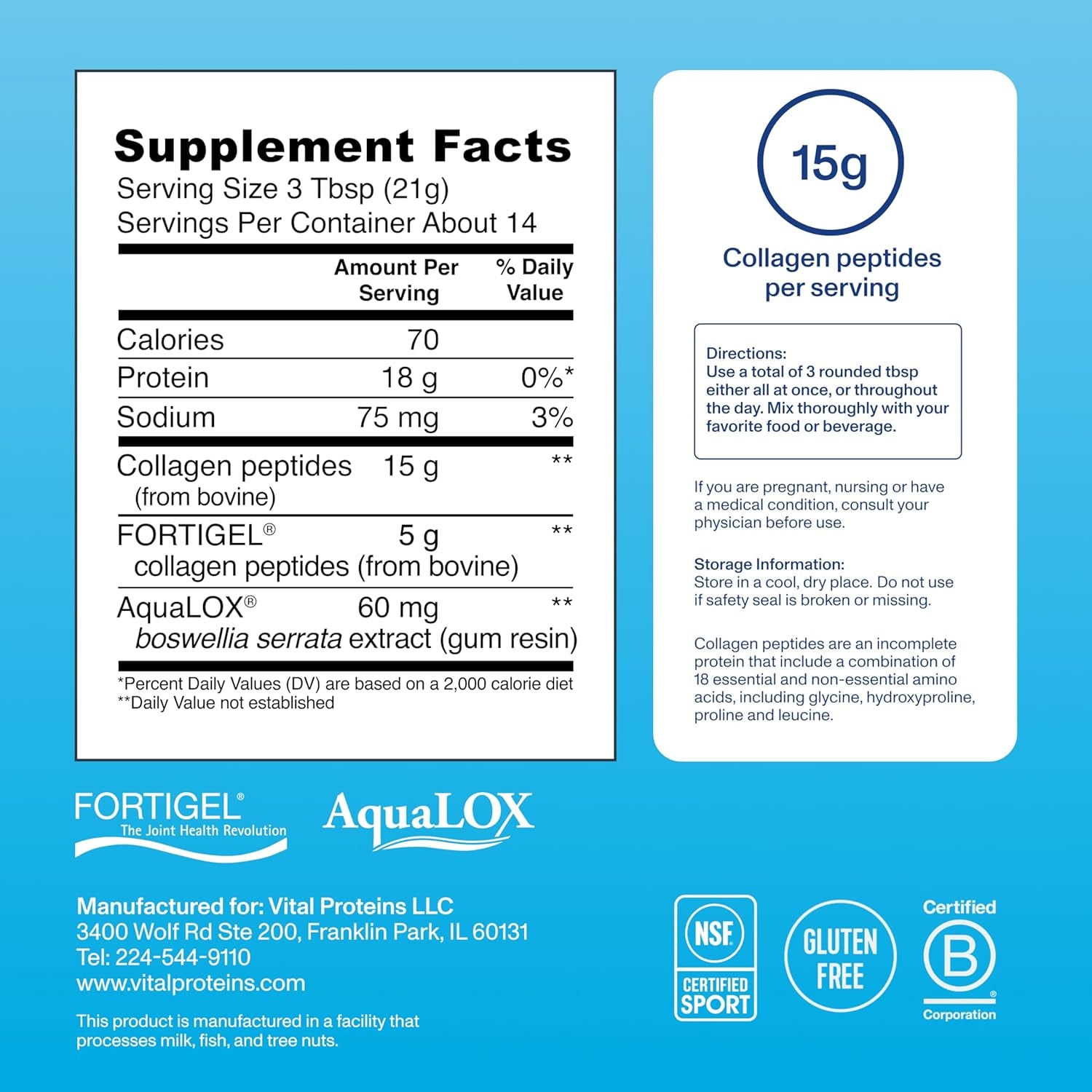 Vital Proteins® Active Complex, 20G Collagen Peptides, Improves Joint Comfort, Supports Movement & Mobility