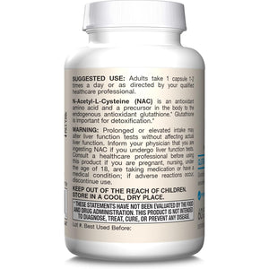 Jarrow Formulas® N-A-C 500 Mg, Dietary Supplement, Antioxidant Support for Liver Health, 60 Veggie Capsules, 60 Day Supply
