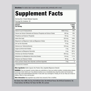 Piping Rock Mega Multi Mineral Chelated Supplement | 120 Capsules | for Men and Women | Iron Free | Non-Gmo, Gluten Free