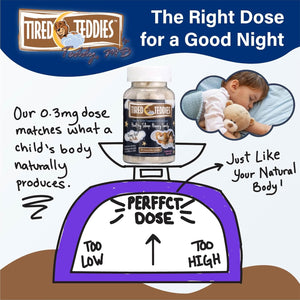 Low Dose Melatonin Kids Chewable 0.3 Mg - Kids Melatonin Tablet Sleep Support with Chamomile, Bubblegum Flavor, 90 Count